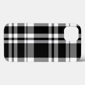 Coques Case-Mate iPhone Motif en tartan noir et blanc (Verso (horizontal))