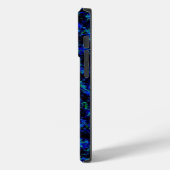 Coques Case-Mate iPhone Motif en verre brisé bleu vert (Verso / Gauche)