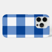 Coques Case-Mate iPhone Motif en vichy bleu (Verso (horizontal))