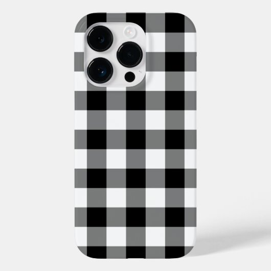 Coques Case-Mate iPhone Motif En vichy noir et blanc (Verso)