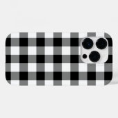 Coques Case-Mate iPhone Motif En vichy noir et blanc (Verso (horizontal))