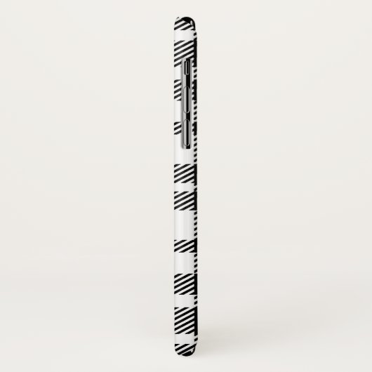 Coques Case-Mate iPhone Motif En vichy noir et blanc (Dos/Gauche)