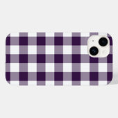 Coques Case-Mate iPhone Motif En vichy violet et blanc (Verso (horizontal))