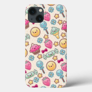iPhone 13 Case Motif enfant Kawaii avec des gribouillis mignons