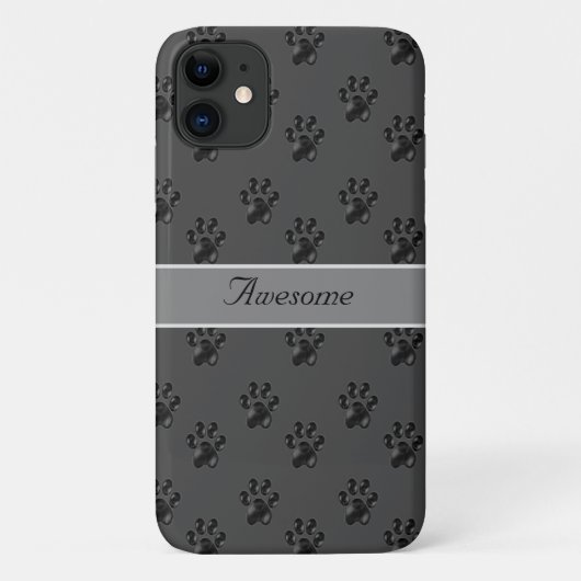 Coques Case-Mate iPhone Motif et calligraphie gris mignon (Dos)