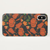 Coques Case-Mate iPhone Motif et carottes citrouille rouge sans soudure (Dos (Horizontal))