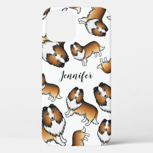 Case-Mate iPhone Case Motif et nom de chien Sheltie de dessin animé en s