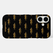 Coques Case-Mate iPhone Motif et nom de l'achigan à grande bouche (Verso (horizontal))