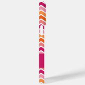Coques Case-Mate iPhone Motif et nom Hot Pink & Orange Chevron (Verso / Droite)