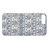 Coques Case-Mate iPhone Motif ethnique bleu d'éléphant (Dos (Horizontal))