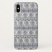 Coques Case-Mate iPhone Motif ethnique bleu d'éléphant (Dos)