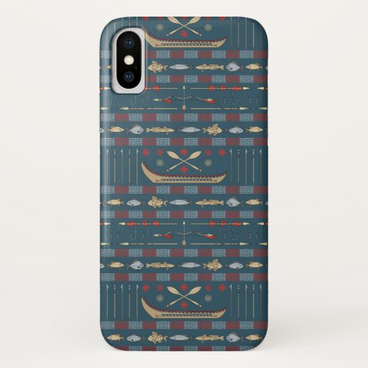 Coques Case-Mate iPhone Motif ethnique de pêche (Dos)