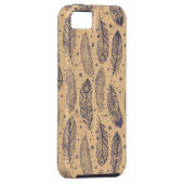 Coques Case-Mate iPhone Motif ethnique d'ensemble de plume (Dos/Droit)