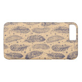 Coques Case-Mate iPhone Motif ethnique d'ensemble de plume (Dos (Horizontal))