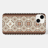 Coques Case-Mate iPhone Motif ethnique oriental floral (Verso (horizontal))