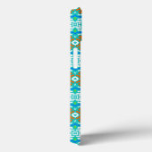 Coques Case-Mate iPhone Motif ethnique turquoise (Verso / Droite)