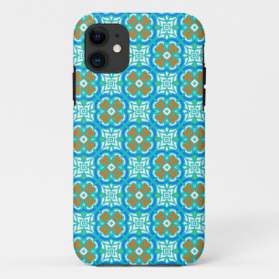 Coques Pour iPhone Motif ethnique turquoise