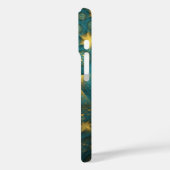 Coques Case-Mate iPhone Motif étoile Abstrait turquoise et jaune (Verso / Gauche)