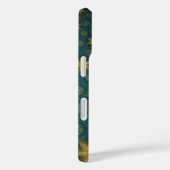 Coques Case-Mate iPhone Motif étoile Abstrait turquoise et jaune (Verso / Droite)