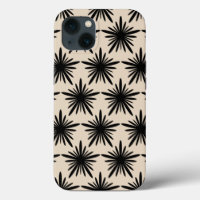 Motif Étoile Abstraite Beige Et Boho Noir