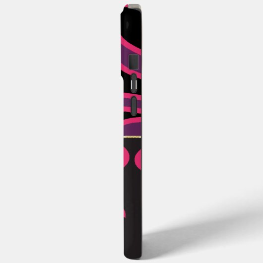 Coques Case-Mate iPhone Motif étoile céleste noir et or (Verso / Gauche)