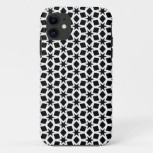 Motif étoile géométrique noir et blanc