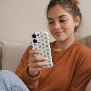 Coques iPhone 16 Motif Étoile Jaune Étoiles Minimalistes