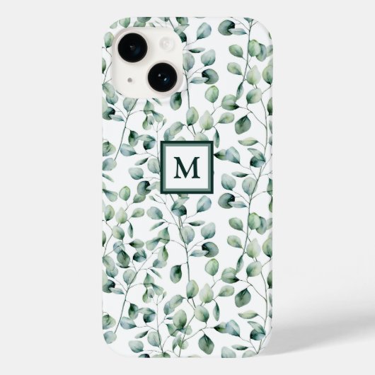 Coques Case-Mate iPhone Motif Eucalyptus aquarelle (Verso)