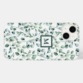Coques Case-Mate iPhone Motif Eucalyptus aquarelle (Verso (horizontal))