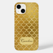 Coques Case-Mate iPhone Motif Exotic Gold Mermaid (Verso)