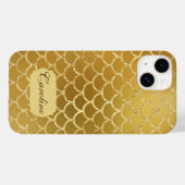 Coques Case-Mate iPhone Motif Exotic Gold Mermaid (Verso (horizontal))