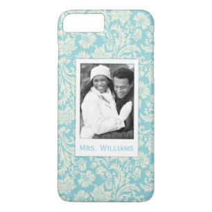 Coque iPhone 7 Plus Motif fait sur commande 3 de photo et de damassé