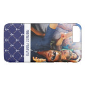 Coques Case-Mate iPhone Motif fait sur commande d'Ancre de photo et de (Dos (Horizontal))