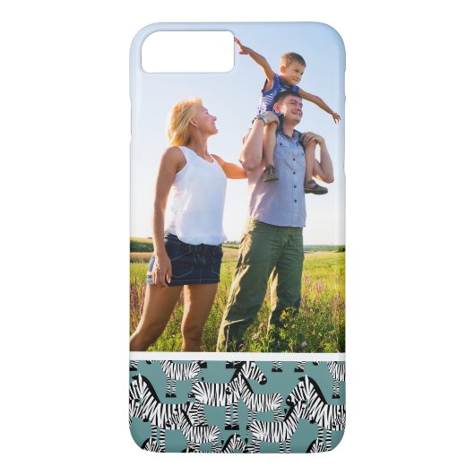 Coques Case-Mate iPhone Motif fait sur commande de zèbre de photo (Dos)