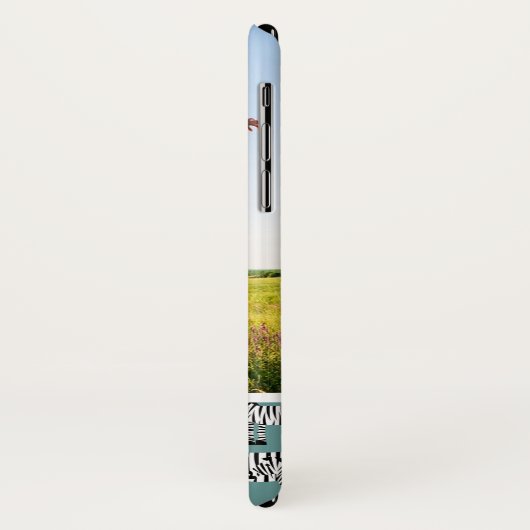 Coques Case-Mate iPhone Motif fait sur commande de zèbre de photo (Dos/Gauche)