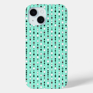 Coque Pour iPhone 15 Motif festif avec perles enfilées et étoile de bij