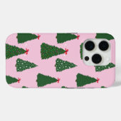 Coques Case-Mate iPhone Motif Festive Pink Christmas Tree (Verso (horizontal))