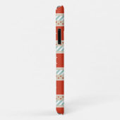 Coques Case-Mate iPhone Motif Festive Red Mint Stripes Snowflakes (Dos/Droite)