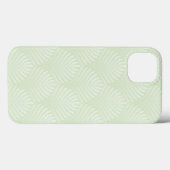 Coques Case-Mate iPhone Motif feuillage classique en blanc et vert (Verso (horizontal))
