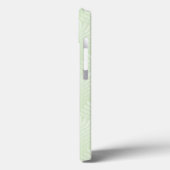 Coques Case-Mate iPhone Motif feuillage classique en blanc et vert (Verso / Gauche)