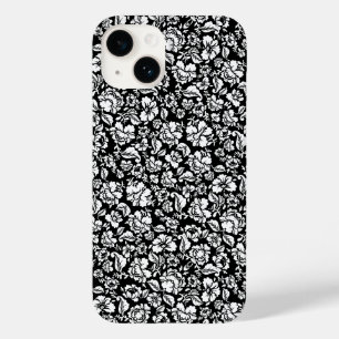 Coque Pour iPhone 14 motif feuille 14b. noir BG