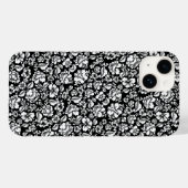 Coques Case-Mate iPhone motif feuille 14b. noir BG (Verso (horizontal))