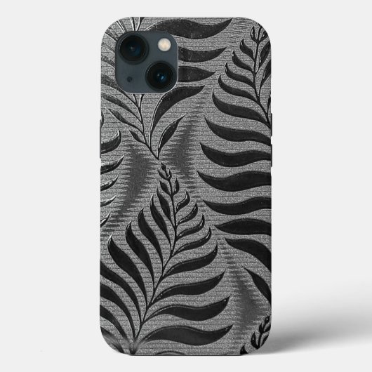 Coques Case-Mate iPhone Motif Feuille argent (Verso)