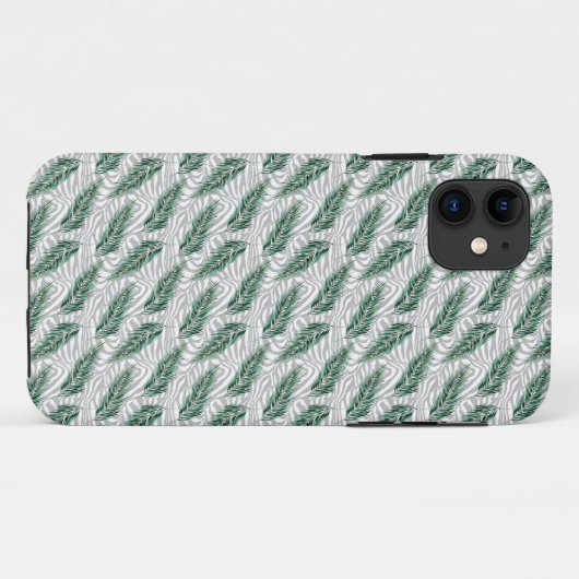 Coques Case-Mate iPhone Motif Feuille d'aquarelle botancienne (Dos (Horizontal))