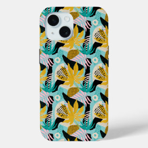 Coque Pour iPhone 15 Motif Feuille de la forêt tropicale tropicale