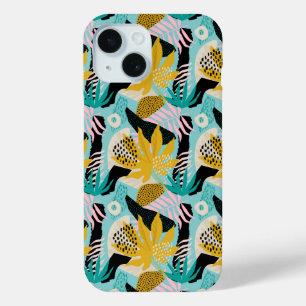 Coque Pour iPhone 15 Motif Feuille de la forêt tropicale tropicale