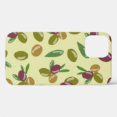 Coques Case-Mate iPhone Motif Feuille d'olive et d'olive rustique (Verso (horizontal))
