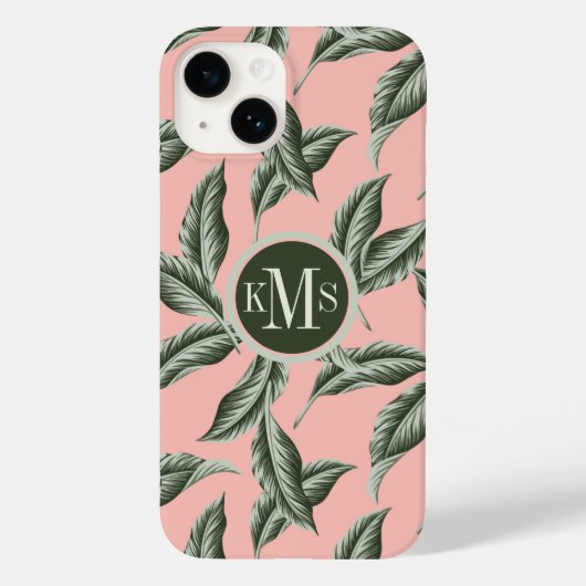 Coques Case-Mate iPhone Motif Feuille du jardin tropical (Verso)