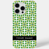 Coques Case-Mate iPhone Motif feuille, Feuilles verts, votre nom (Verso)