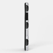 Coques Case-Mate iPhone Motif feuille - noir sur blanc (Dos/Droite)